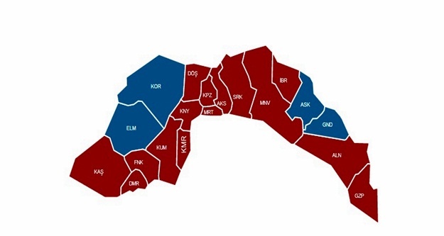 Antalya'da 'hayır' farkla kazandı