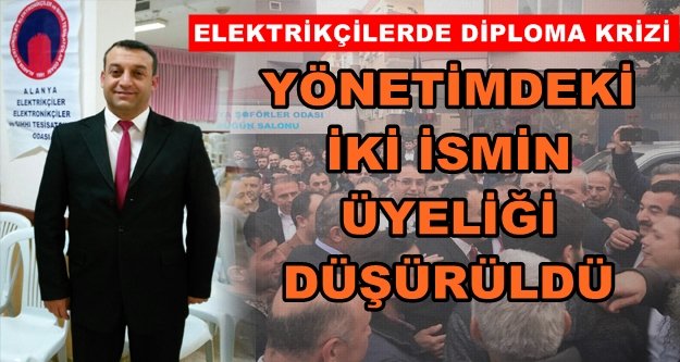 Alanya Elektrikçiler Odası'nda kriz!