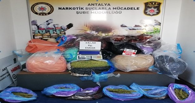 132 kilo uyuşturucu madde yakalandı