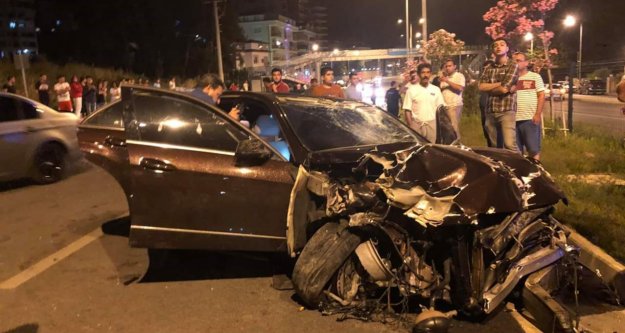 Alanya Çevreyolunda gece feci kaza