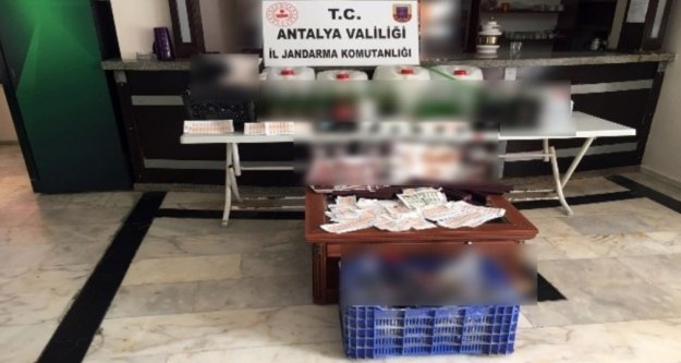 Alanya'da butik otele sahte içki baskını