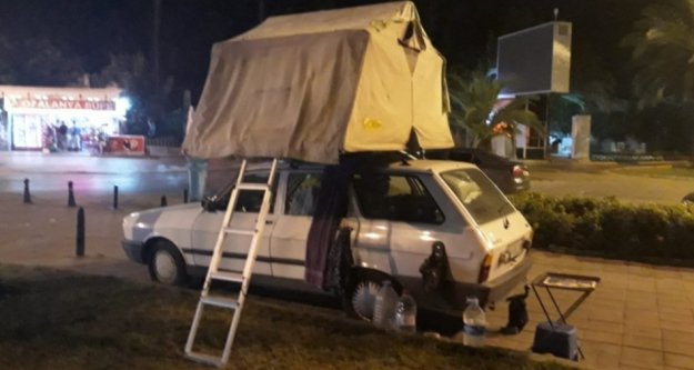 Alanya'da hem güldüren hemde düşündüren manzara!