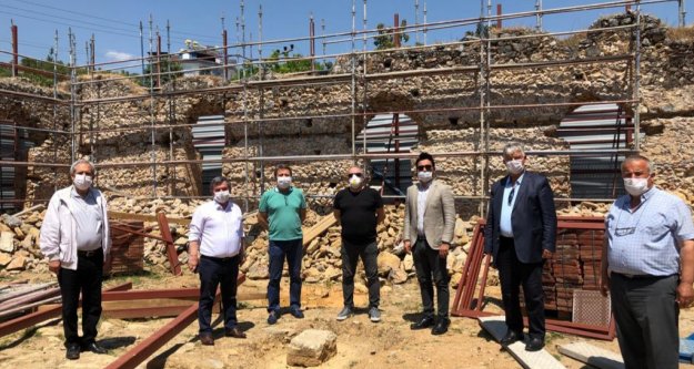 Alanya CHP Gülevşen Camii inşaatını inceledi