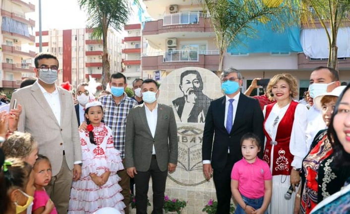 Alanya'da Kazak şairin ismi verilen parka açılış