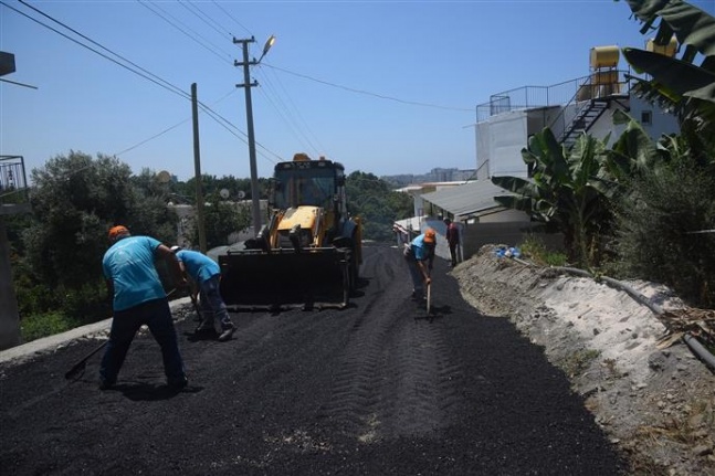 Alanya Kestel Barcın Sokak asfaltlandı