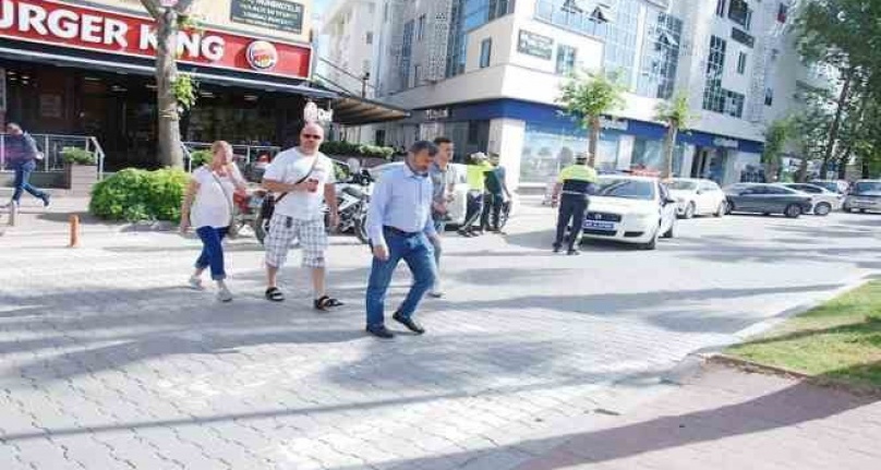 Gazipaşa'da kask uygulaması yapıldı