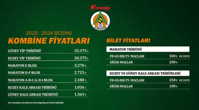 Alanyaspor’un kombine satışları başladı