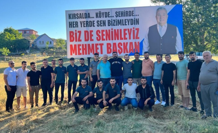 Çamlıcalı gençlerden Mehmet Şahin'e destek