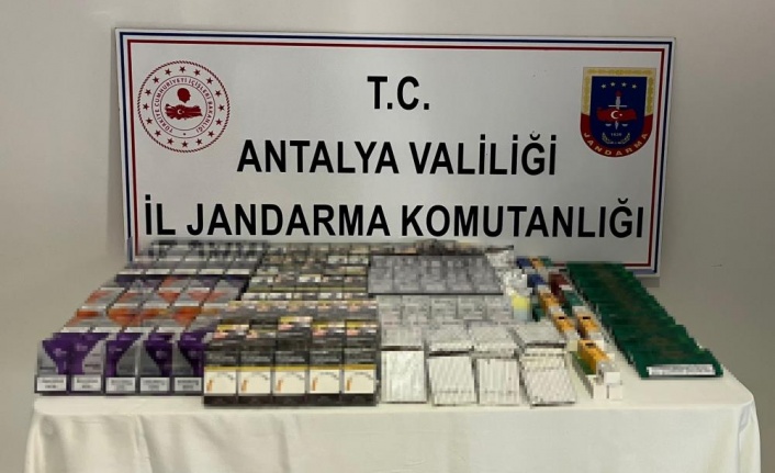 Manavgat'ta jandarmadan kaçak sigara operasyonu