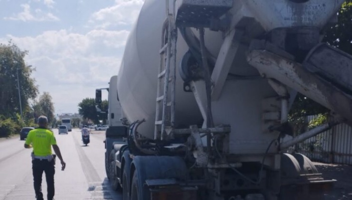 Alanya’da beton mikserlerine ceza yağdı