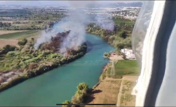 Antalya’da kuş cennetinde çıkan yangın kontrol altına alındı