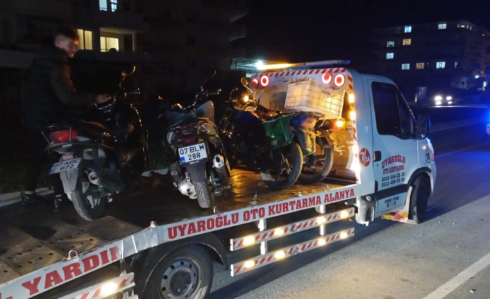 Alanya’da 12 motosiklet ve 11 araca trafikten men