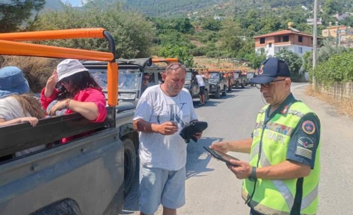 Alanya’da cip safari araçlarına sıkı denetim