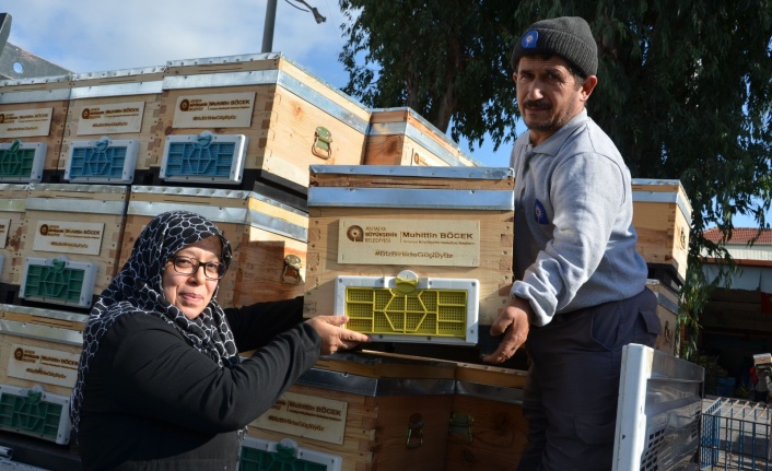 Böcek'ten Alanyalı bal üreticilerine kovanı desteği