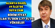 SUYUN BİRİM FİYATI 1.77'YE YÜKSELDİ