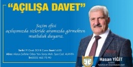 Hasan Yiğit'ten açılışa davet