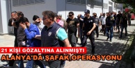 Alanya'da şafak baskınına 5 tutuklama