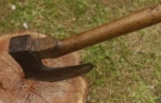 Alanya'da odun kesen kadın baltayı eline vurdu