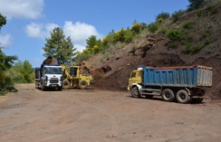 Alanya Beldibi yolu asfalta hazırlanıyor