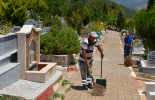 Alanya’da mezarlıkların kış bakımı yapıldı