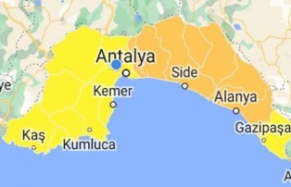 Antalya için iki renkte uyarı
