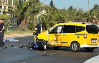 Alanya’da taksi ile çarpışan motosiklet sürücüsü...